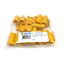 20 Manchons de Raccordement pour Gaine Electrique et Tube D. 20 mm x L. 50 mm (Jaune) - 100% Français - D-Work