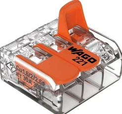 30 mini connecteur WAGO 3 entrées pour fil souple ou rigide