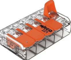 15 mini connecteur WAGO 5 entrées pour fil souple ou rigide