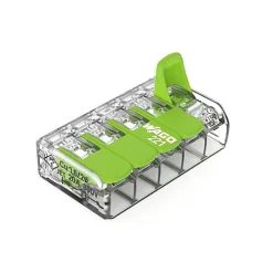25 mini connecteur WAGO 5 entrées pour fil souple ou rigide "Green Range"