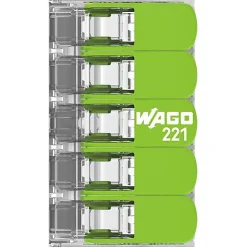 25 mini connecteur WAGO 5 entrées pour fil souple ou rigide 