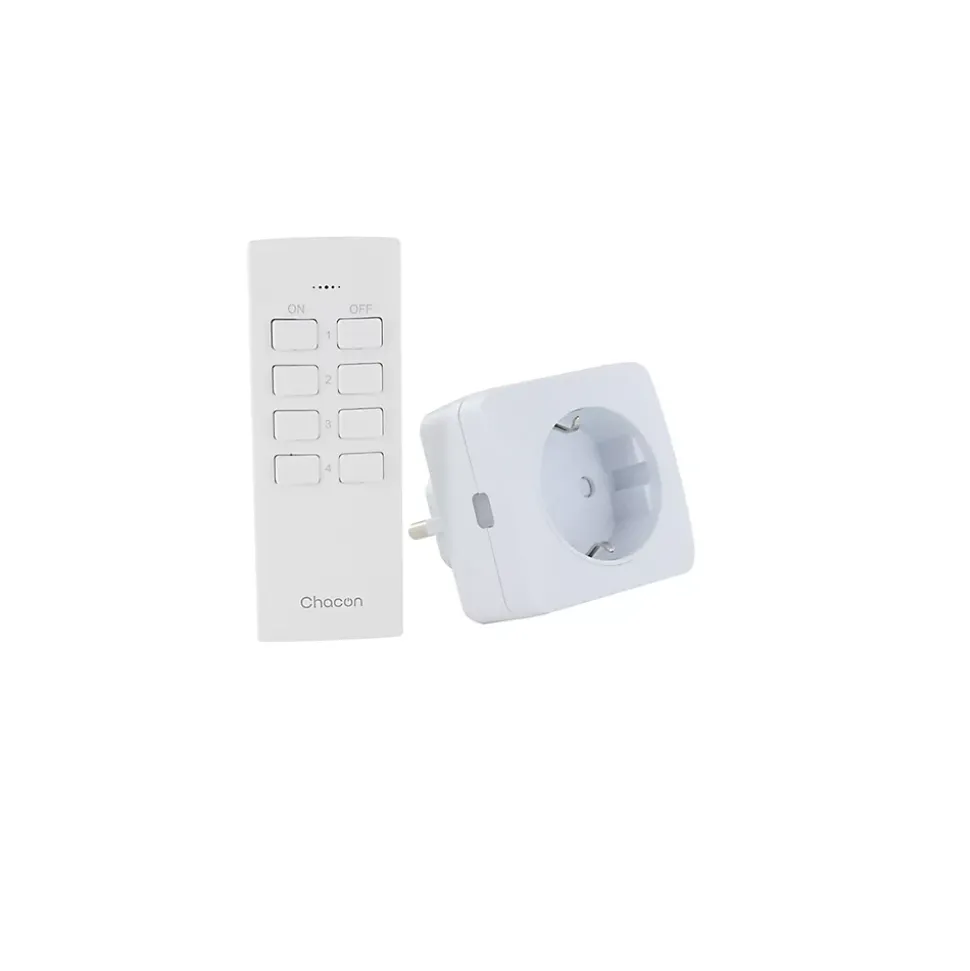 2 mini prises Schuko On/Off Chacon