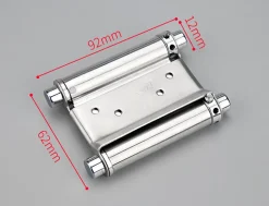 1 paire de charnières de porte battante à double action réglables en acier inoxydable pour comptoir de salon de café