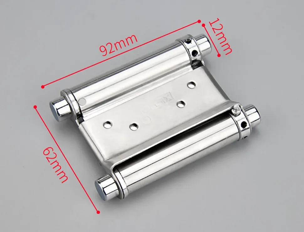1 paire de charnières de porte battante à double action réglables en acier inoxydable pour comptoir de salon de café