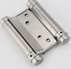 1 paire de charnières de porte battante à double action réglables en acier inoxydable pour comptoir de salon de café