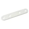 4 Pattes d'assemblage Acier Blanc L.120x H.15 x EP.2mm