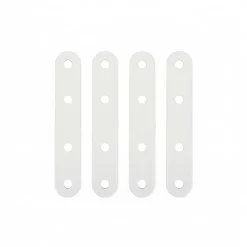 4 Pattes d'assemblage Acier Blanc L.60 x H.15 x EP.2mm