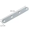4 Pattes d'assemblage Acier zingué L.100xH.15xEP.2 mm