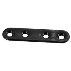 4 Pattes d'assemblage Acier Noir L.80 x H.15 x EP.2mm
