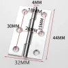 24 pcs en acier inoxydable meubles de maison matériel Charnière de porte Long 44 mm x 34 mm