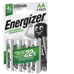 4 Piles AA LR6 rechargeables accu Power Plus Energizer