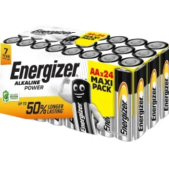 24 Piles alcalines AA LR6 Power Energizer