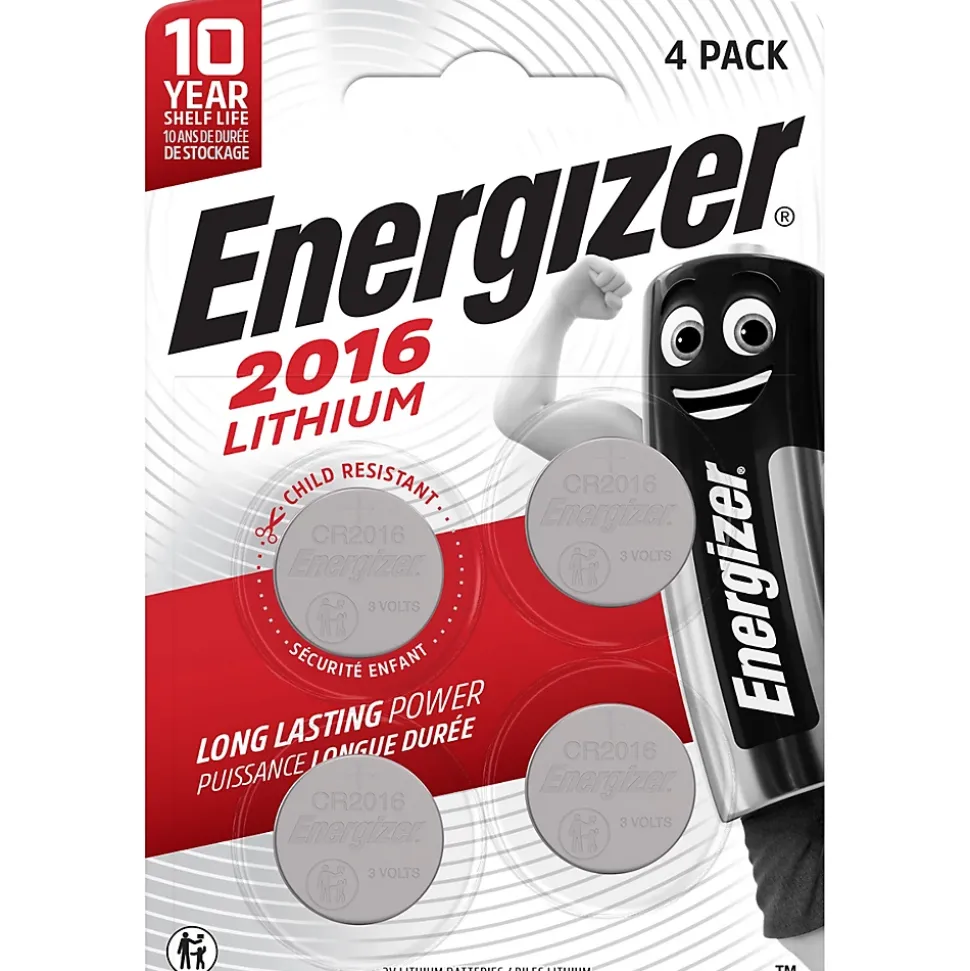 4 Piles bouton au lithium 2016 Energizer 3V