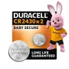 2 piles bouton CR 2430 - Duracell - 3V