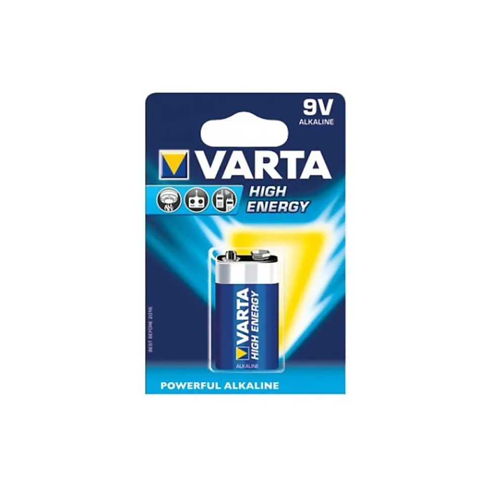 2 piles 9V Varta , 6f22 high energy
