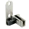 2 pivots pour porte verre Métal nickelé l.36 x H.16mm