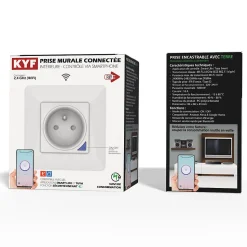 4 Prises encastrées 3000W & Ports USB-A + USB-C Wifi + Suivi de consommation