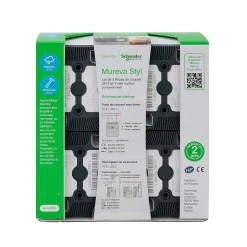 3 prises avec terre + 1 interrupteur va-et-vient Schneider Electric Mureva Styl blanc, lot