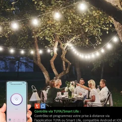 3 Prises Extérieures 3680W connectées Wifi + Suivi de consommation