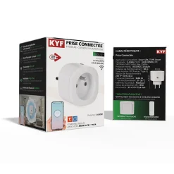 3 Prises intérieures 3680W connectées Wifi+ 3 Interrupteurs ON/OFF