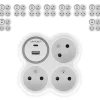 5 prises 3x16A + 2 ports USB A/C - Zenitech