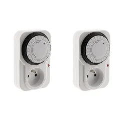 2 programmateurs mécaniques + voyant 3500W Otio