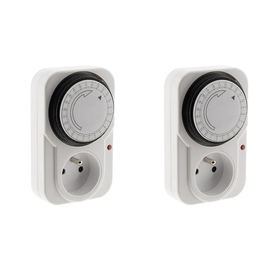 2 programmateurs mécaniques + voyant 3500W Otio