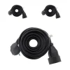 3 prolongateurs 16A 2P+T Noir 5m Zenitech