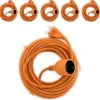 6 prolongateurs sans terre 16A 20m Zenitech