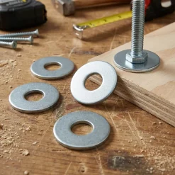 4 rondelles plates larges Diall acier zingué Ø12 mm