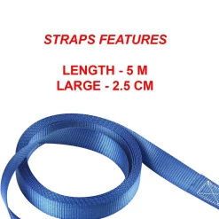 4 sangles à cliquet 5m x 25 mm Crochet S Master Lock