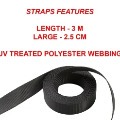 2 sangles rétractables 3m x 25mm Crochet S Master Lock