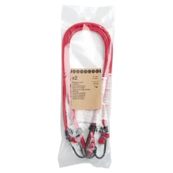 2 tendeurs élastiques à crochet rouge Ø8 mm x 0,6 m