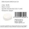 4 Un. Butée de porte adhésive en bois laqué blanc 45x42MM