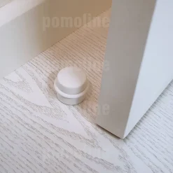 10 Un. Butée de porte adhésive en bois laqué blanc - Diamètre 37MM