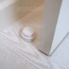 6 Un. Butée de porte adhésive en bois laqué blanc - Diamètre 37MM