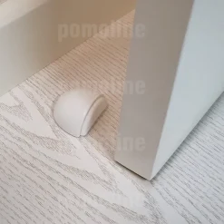 8 Un. Butée de porte adhésive en bois laqué blanc 47x38MM