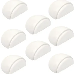 8 Un. Butée de porte adhésive en bois laqué blanc 47x38MM