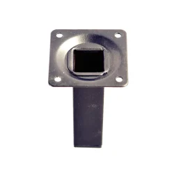 4 un. Pied carré pour meuble en acier 25x25mm hauteur 100mm peinture noire avec embout