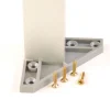 4 un. Pied carré pour meuble en aluminium 40x40mm hauteur 100mm aluminium mat avec régulateur de nivellement