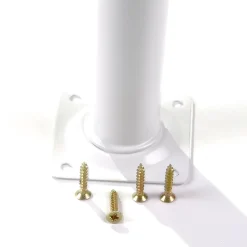 4 un. Pied de meuble rond en acier, diamètre 30 mm, hauteur 100 mm, peinture blanche avec régulateur de nivellement 15-25 mm