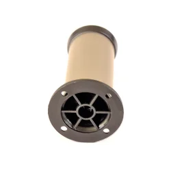 4 un. Pied rond pour meuble en aluminium diamètre 40mm hauteur 120mm inox avec régulateur de hauteur supérieur