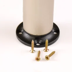 4 un. Pied rond pour meuble en aluminium diamètre 40mm hauteur 120mm inox avec régulateur de hauteur supérieur
