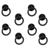 8 Un. poignées de meuble anneau noir rouille tiroir classique - diamètre 32MM