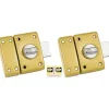 2 verrous à bouton bronze ø23 mm / 45 mm Abus