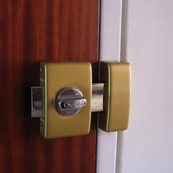 2 verrous à bouton sans vis bronze ø23 mm / 45 mm Abus