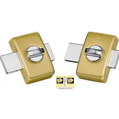 2 verrous à bouton sans vis bronze ø23 mm / 45 mm Abus