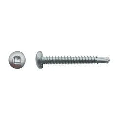 250 Vis Autoperceuses Tête Cylindrique Carrée 4.8 x 50 mm - DIN 7504 M - Zingué blanc - D-Work