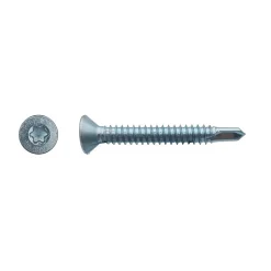 500 Vis Autoperceuses Tête Fraisée Torx 4.2 x 12.7 mm - Zingué blanc - D-Work