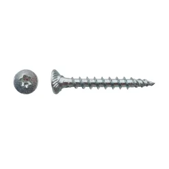 250 Vis Bois TK3 Tête Fraisée Crantée Torx F/Total 6 x 50 mm - Zingué blanc - D-Work